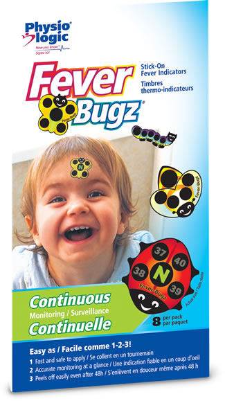 BX/12PK (PK/8) FEVER-BUGZ STICK ON THERMO-INDICATORS