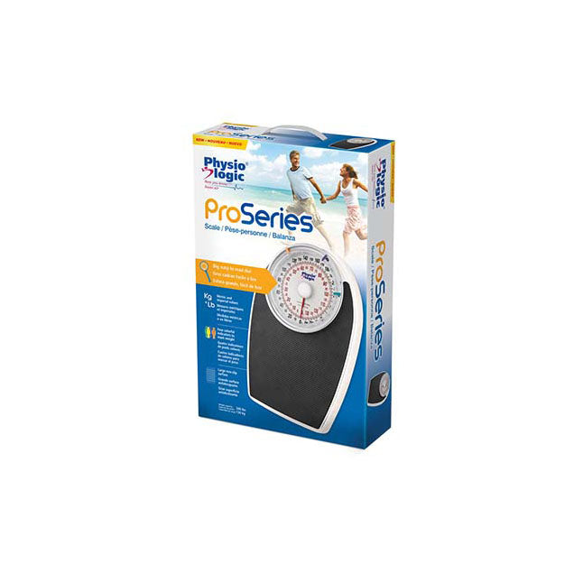 EA/1 PHYSIO LOGIC PROSERIES SCALE WHITE 300LBS NON-SLIP SURFACE LBS/KG TRACKS UP TO 4 USERS