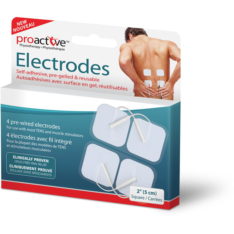 PK/4 PROACTIVE SELF ADHESIVE GEL ELECTRODES 2" SQUARE REUSABLE