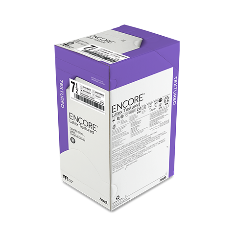 BX/50PR ENCORE LATEX TEXTURED GLOVES SIZE 7.0 STANDARD THICKNESS BEADED CUFF WITH SUREFIT TECHNOLOG More info...