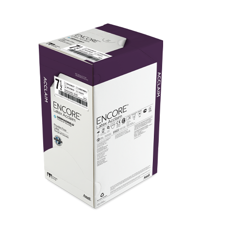 BX/50PR ENCORE SURGICAL LATEX ACCLAIM GLOVES SIZE 6.5 STANDARD THICKNESS BEADED CUFF WITH SUREFIT T More info...
