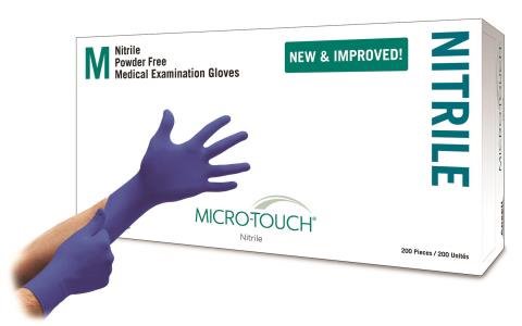 BX/200 MICRO-TOUCH NITRILE GLOVES BLUE X-SMALL 2.8MIL