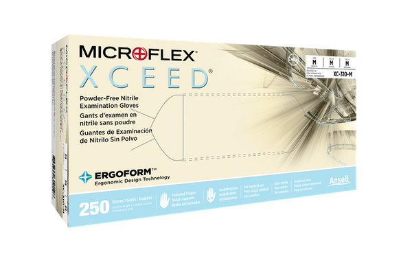 BX/230 XCEED NITRILE GLOVES BLUE EXTRA LARGE 2.8MIL, 9.5" CUFF