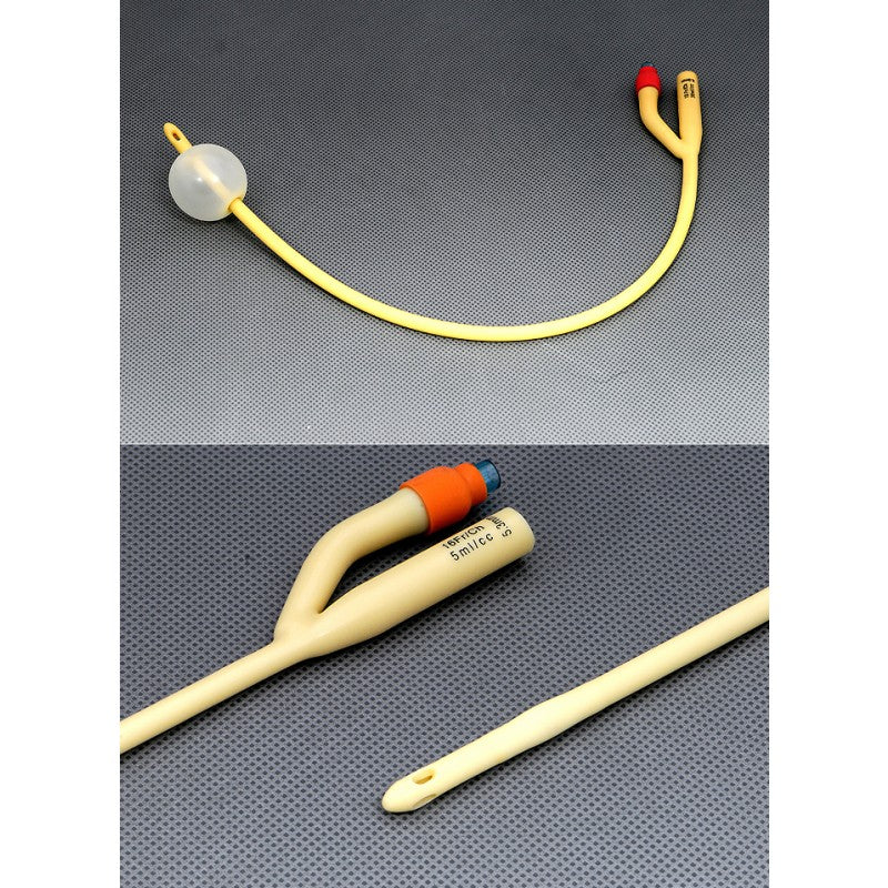 BX/10 AMSURE 2-WAY 14FR FOLEY CATHETER SILICONE-COATED 30CC STERILE LATEX SMOOTH TIP LARGE EYES