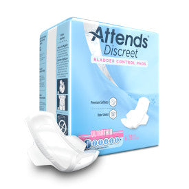 43556 - ATTENDS DISCREET ULTRATHIN PADS L-9" W-3.5" - 24 BAGS OF 20 Heavy Item More info...