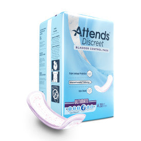 43553 - ATTENDS DISCREET ULTIMATE PAD L-15" W-5" - 10 BAGS OF 20 Heavy Item More info...