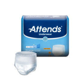 28150 - ATTENDS UNDERWEAR, X-LARGE - WAIST SIZE 58" - 68" - 4 BAGS OF 14 Heavy Item More info...