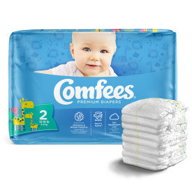 41538 - COMFEES BABY DIAPERS - SIZE 2 - 4 BAGS OF 42 Heavy Item More info...