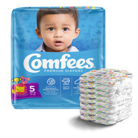 41541 - COMFEES BABY DIAPERS - SIZE 5 - 4 BAGS OF 27 Heavy Item More info...