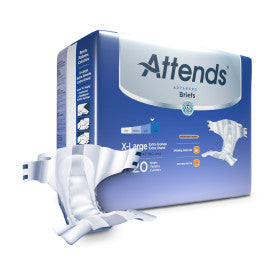 37737 - ATTENDS ADVANCED BRIEFS, X-LARGE - WAIST SIZE 58" - 63" - 3 BAGS OF 20 Heavy Item More info...
