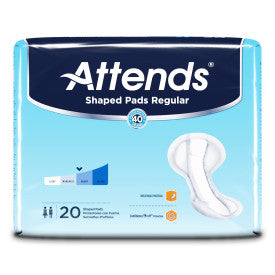 48248 - ATTENDS SHAPED PADS REGULAR 24.5" - 4 BAGS OF 20 Heavy Item More info...