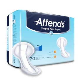 48249 - ATTENDS SHAPED PADS SUPER 24.5" - 4 BAGS OF 20 Heavy Item More info...