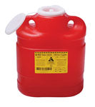 EA/1 COLLECTOR SHARPS CHEMO 6.6 L RED W/NATURAL PLUG TOP
