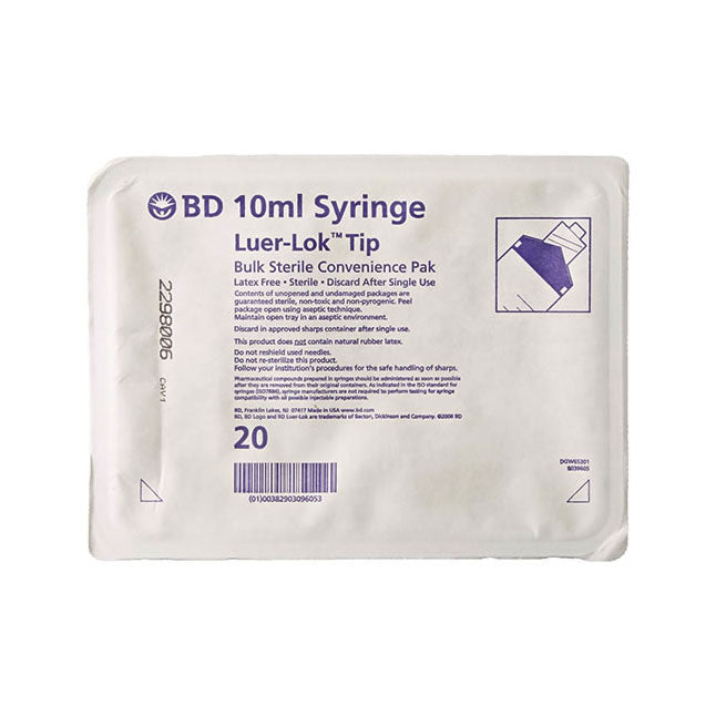 BX/25 SYRINGE HYPO 5CC L/L STERILE CON- VENIENCE TRAY