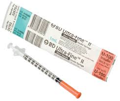 BX/100 ULTRAFINE II INSULIN SYRINGE, 30G X 8MM, 1ML SYRINGE