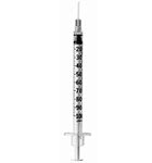 BX/100 MICROFINE U-100 INSULIN SYRINGE W/ NEEDLE PERMANTLY ATTACHED 1ML 28G X 0.5"