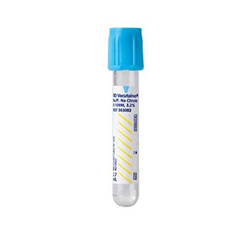 BX/100 VACUTAINER PLUS CITRATE TUBE 13MM X 75MM 2.7ML L/BLUE