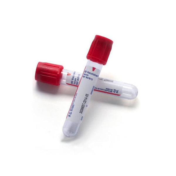 BX/100 TUBE VACUTAINER 16 X 100MM 10ML RED .4% SIL