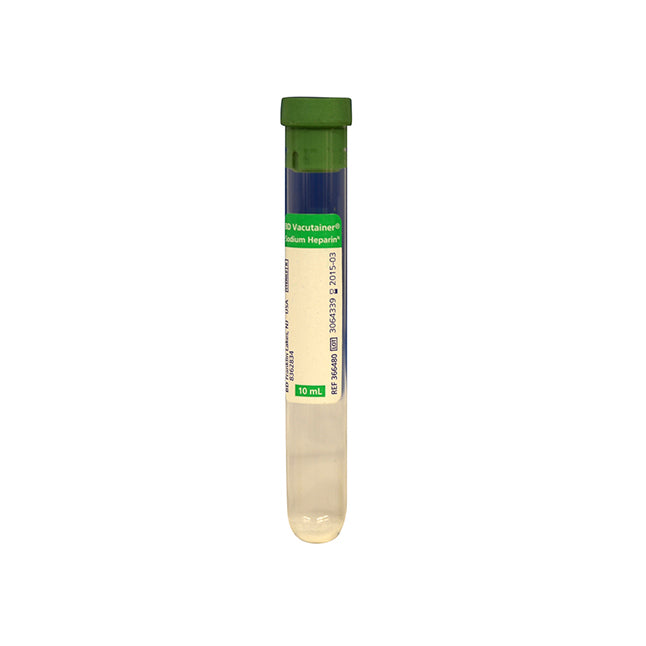 BX/100 TUBE VACUTAINER 16 X 100MM 10ML GREEN