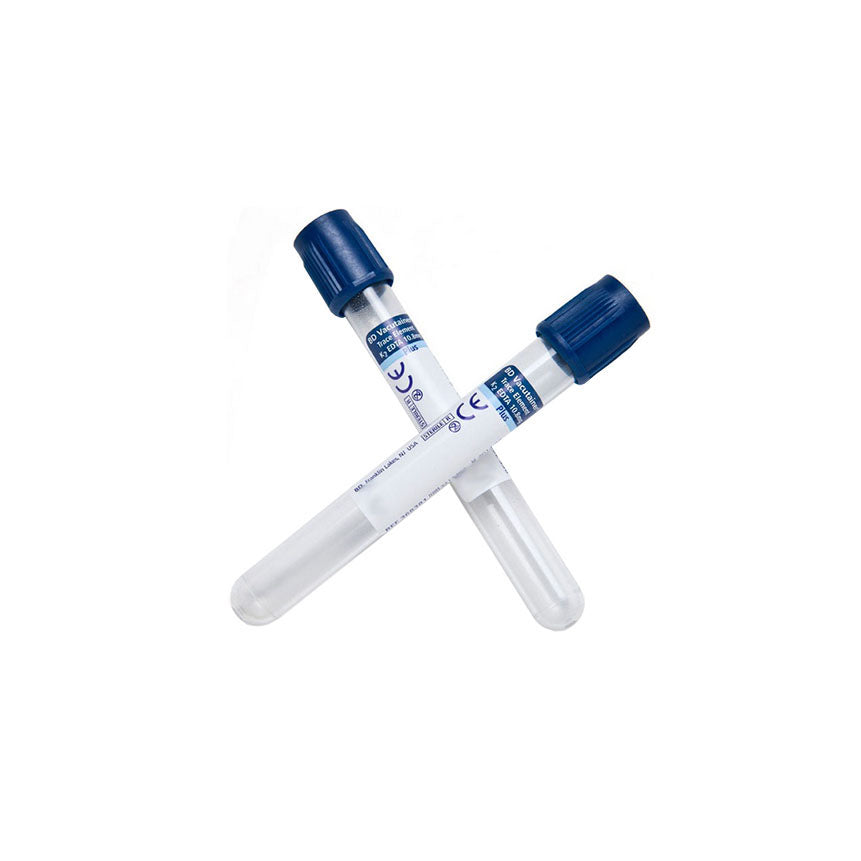 BX/100 TUBE VACUTAINER HEMO SPC+ PLASTIC 13X100MM 6ML R/BLUE