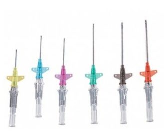 BX/50 INSYTE AUTO-GUARD SAFETY I.V. CATHETER 22G X 1" WINGED PUSH-BUTTON RETACTION BLUE STERILE