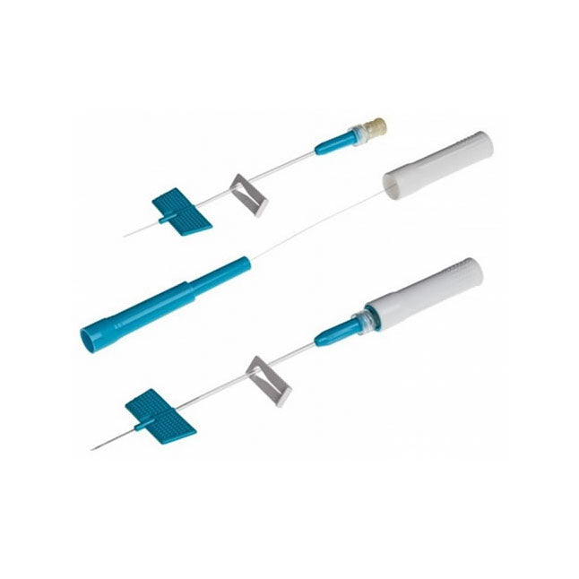 BX/25 SAF-T-INTIMA IV CATHETER WITH WINGS 22G X 3/4", PRN ADAPTER AND TUBING, STERILE, BLUE