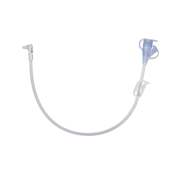 CS/5 MIC-KEY EXT SET 12IN, RIGHT ANGLE, NON-BOLUS, 2-PORT Y & CLAMP