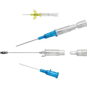 BX/50 INTROCAN SAFETY IV CATHETER STRAIGHT TEFLON 22G X 1" 35ML/MIN FLOW RATE UNIVERSAL BEVEL