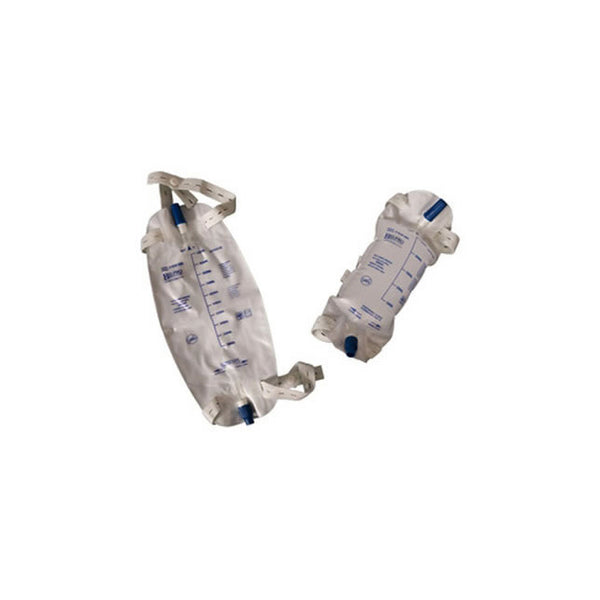 EA/1 URINARY LEG DRAINAGE BAG 1000ML W/ ROTARY DRAIN ANTI-REFLUX VALVE (2) FLEXIBLE STRAPS W/ BUTTON