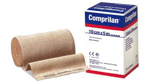 BX/1 COMPRILAN SHORT STRETCH COMPRESSION BANDAGE VARIABLE 8CM X 5M BEIGE (LATEX CLIPS)