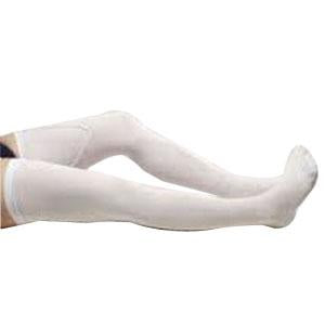 PR/1 JOBST ANTI-EMBOLISM/GP STOCKINGS 8-15MMHG THIGH-HIGH OPEN-TOE MEDIUM SHORT WHITE/YELLOW LATEX-F