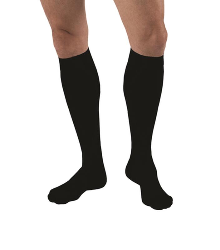 PR/1 JOBST MEDICAL LEG WEAR, MEN, KNEE HIGH, RIBBED, 20-30MMHG, LG, FULL CALF, BLACK, CLOSED TOE More info...
