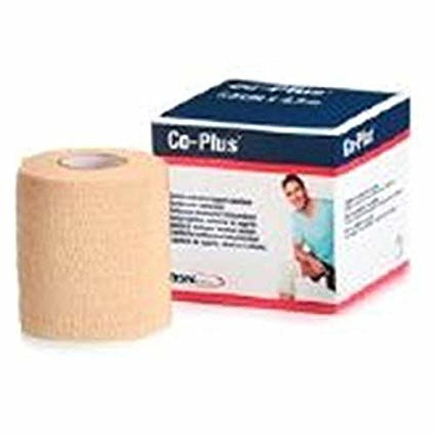 BX/12 CO-PLUS LATEX FREE ELASTIC COHESIVE BANDAGE 15CM X 4.5M (STRETCHED), BEIGE