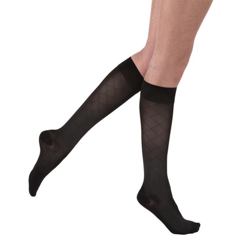 PR/1 JOBST ULTRASHEER WOMEN, KNEE HIGH, 20-30MMHG, MD, BLACK, CLOSED TOE More info...