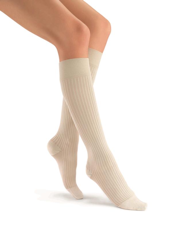 PR/1 JOBST SOSOFT WOMEN, KNEE HIGH, 30-40MMHG, LG, RIBBED SAND, CLOSED TOE More info...