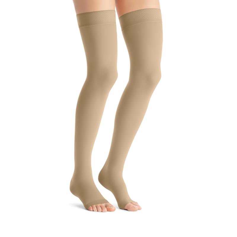 PR/1 JOBST OPAQUE WOMEN, THIGH HIGH PETITE W/SIL DOT BAND, 30-40MMHG, XL, NATURAL, OPEN TOE More info...