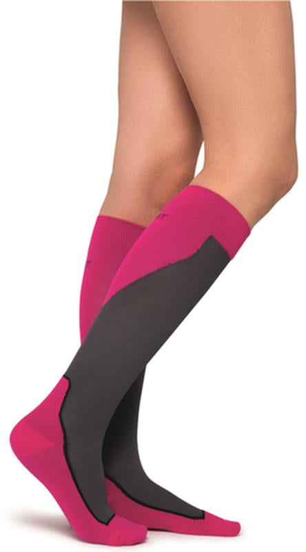 PR/1 JOBST SPORT STOCKING UNISEX, 15-20MMHG, SM, PINK/GREY , CLOSED TOE More info...