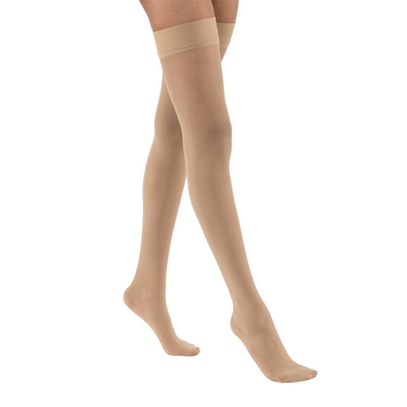 PR/1 JOBST ULTRASHEER WOMEN, THIGH HIGH W/SIL DOT BAND, 15-20MMHG, XL, NATURAL, CLOSED TOE More info...