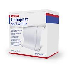 BX/1 LEUKOPLAST SOFT WHITE DRESSING ROLL 8CM X 5M