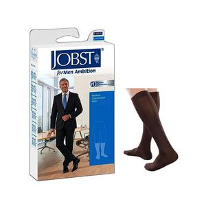 PR/1 JOBST FOR MEN AMBITION 20-30MMHG KNEE-HIGH CLOSED-TOE SOFTFIT STOCKING BROWN SIZE 2 REGULAR