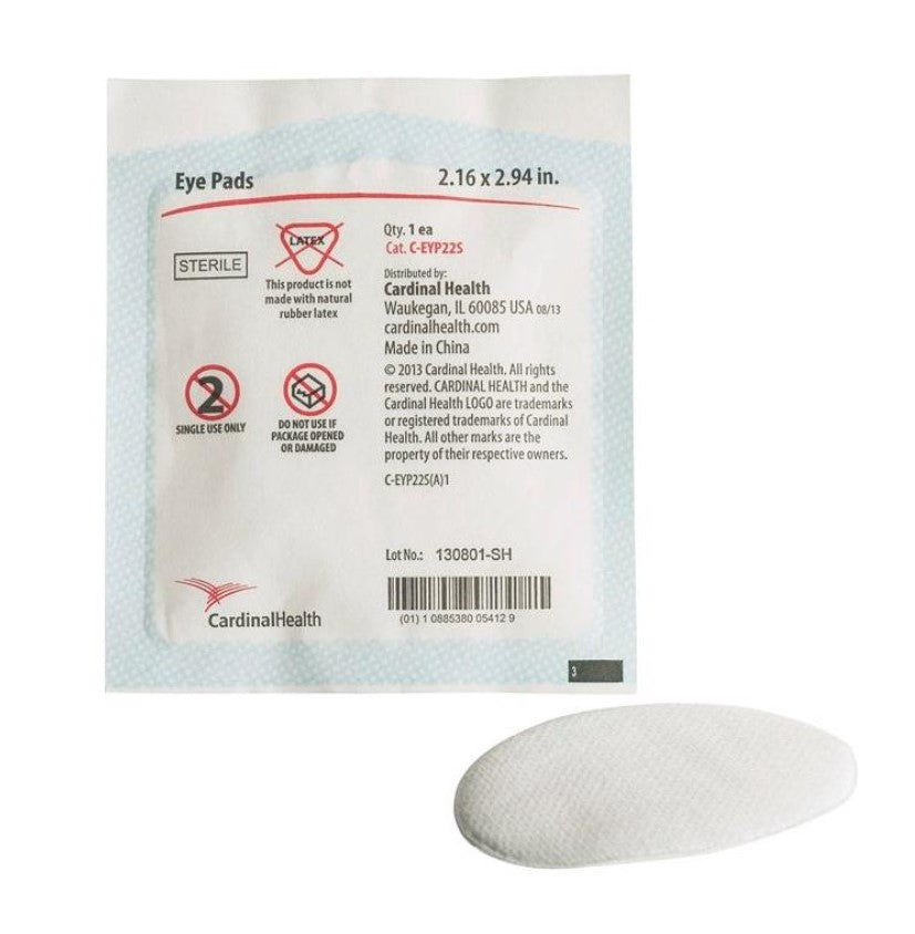 BX/50 EYE PAD 2 1/8" X 2 5/8" STERILE, LATEX-FREE