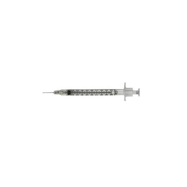 BX/100 VANISHPOINT SYRINGE WITH NEEDLE, RETRACTABLE 1ML TB SYRINGE WITH 25G X 5/8" NEEDLE, STERILE,