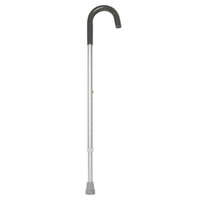 EA/1 CANE TOURIST HANDLE W/ VINYL GRIP SILVER ADJUSTABLE PUSH-BUTTON (30-39") SINGLE RUBBER TIP (250