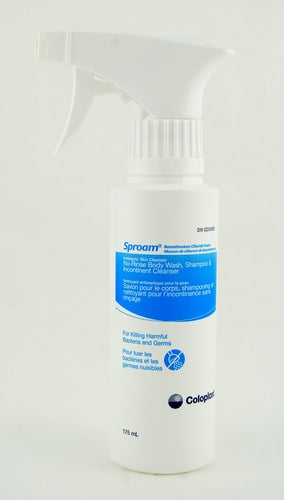 EA/1 SPROAM NO RINSE CLEANSER, 175ML SPRAY BOTTLE