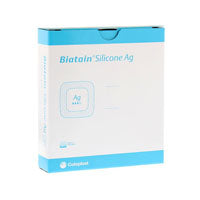 BX/5 BIATAIN SILICONE AG FOAM DRESSING 7" X 7" (17.5 CM X 17.5CM)