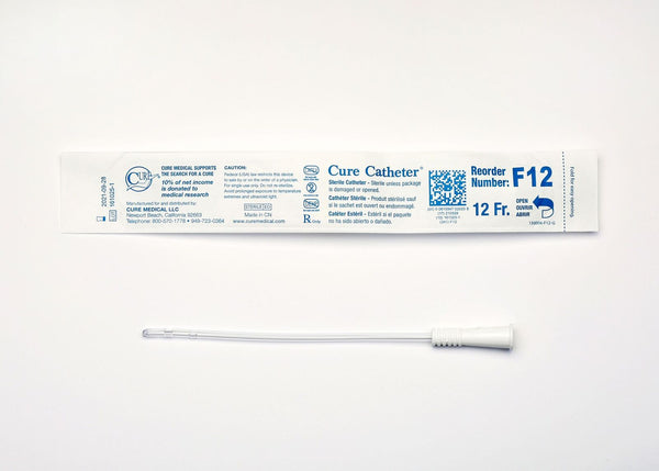 BX/30 CURE INTERMITTENT CATH FEMALE 12FR 6IN STRAIGHT TIP