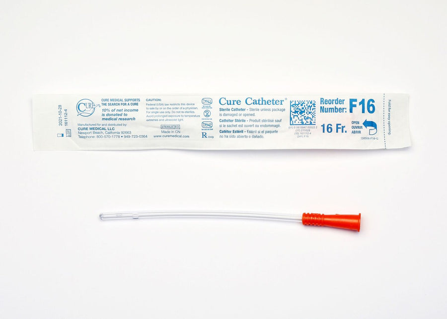BX/30 CURE INTERMITTENT CATH FEMALE 16FR 6IN STRAIGHT TIP