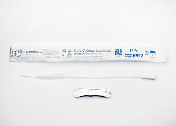 BX/30 CURE INTERMITTENT MALE CATH ,16" ,STRAIGHT TIP,HYDROPHILIC 12FR