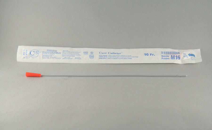 BX/30 CURE INTERMITTENT CATH MALE 14FR 16IN STRAIGHT TIP