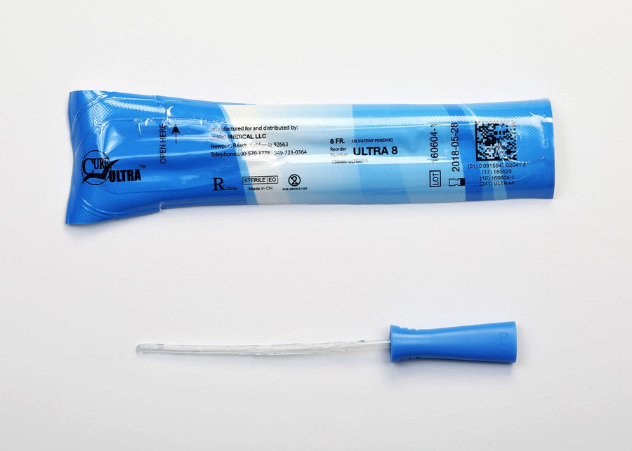BX/30 CURE INTERMITTENT FEMALE CATH,6" PRE-LUBRICATED STRAIGHT TIP 8FR